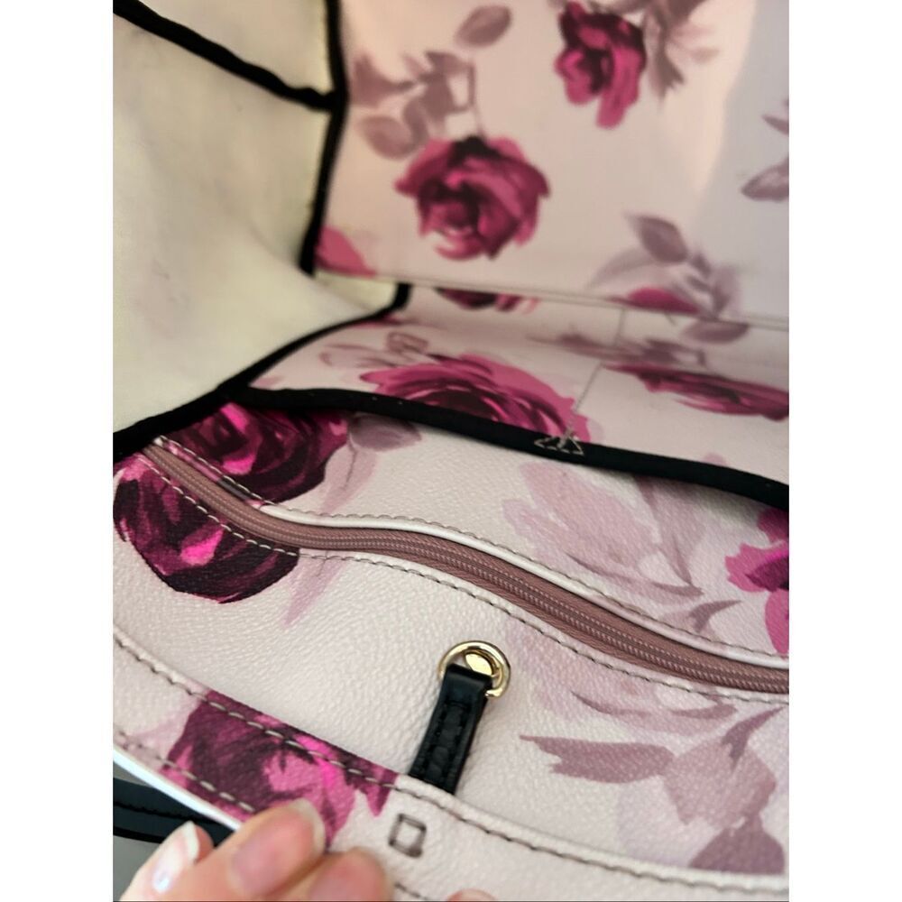 Kate Spade New York Hawthorne Lane Pink Roses Ryan Tote Purse Bag - Picture 10 of 10